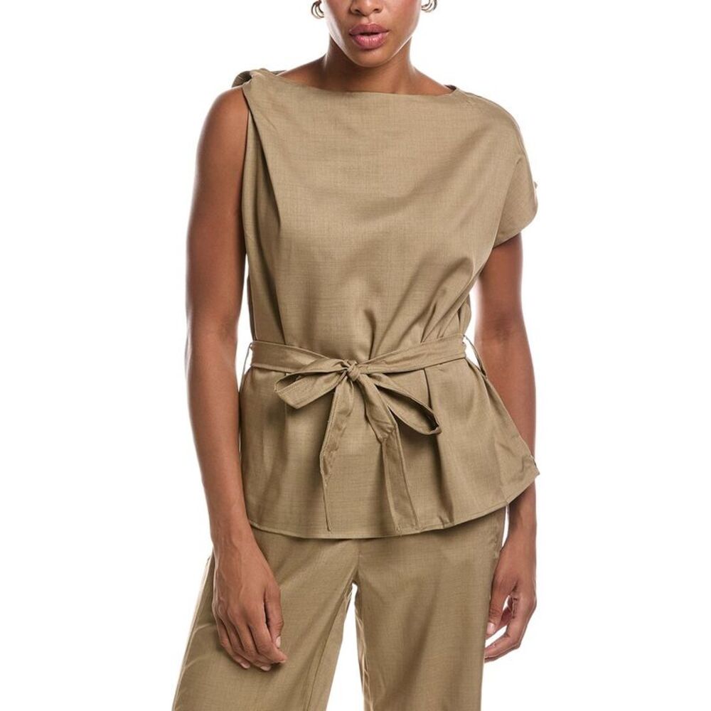 Estellina Womens  Woven Top, Brown